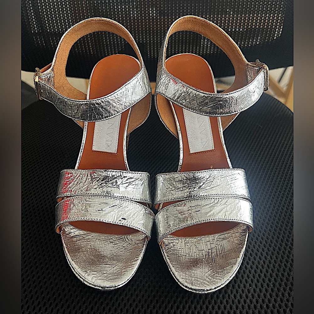 Lanvin metallic heels